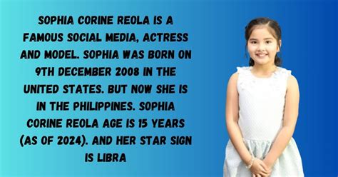 sophia corine reola|75 Questions with Sophia Reola .
